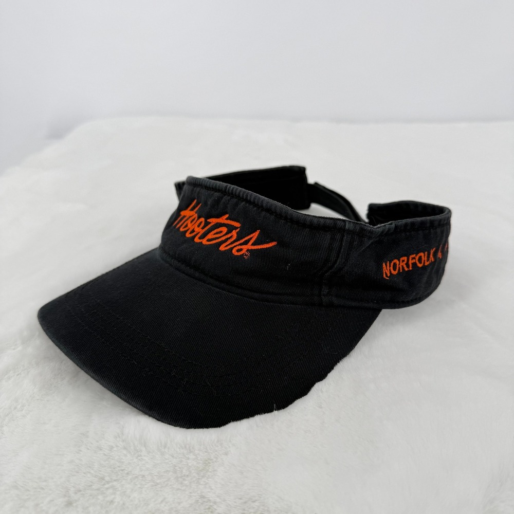 Hooters‎ Sun Visor Unisex Black Norfolk VA Embroidered Alternative Apparel